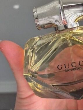 Gucci Bamboo Perfume Bottle in Pale Yellow and Silver